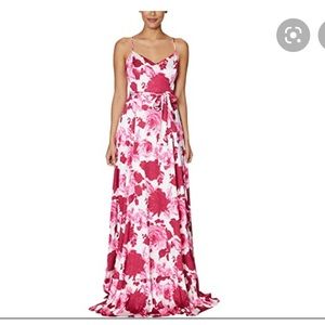 Betsey Johnson pink petal maxi dress